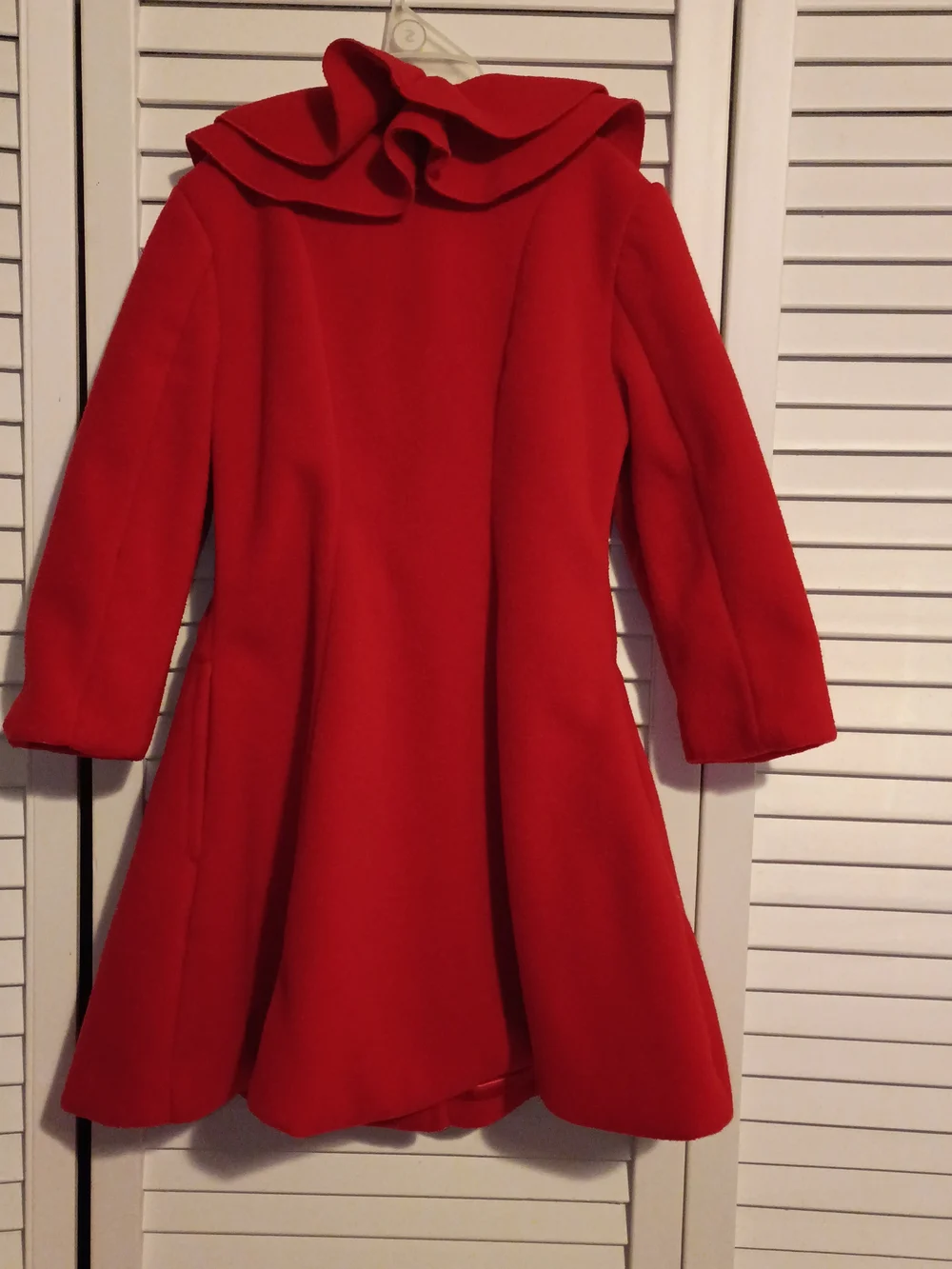 Copper Key 2T/3T Red Ruffle Pea Coat